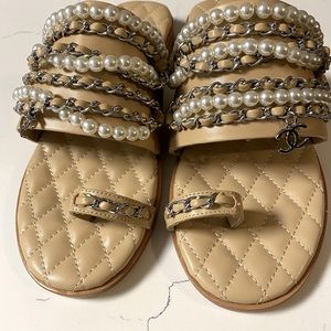 Chanel sandals. Only worn twice. Resale